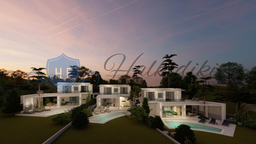 luxury villa for sale kassandra with private pool sea view