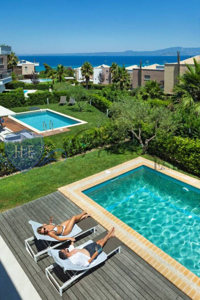 luxury villa 4 bedrooms for sale kassandra with private pool sea view