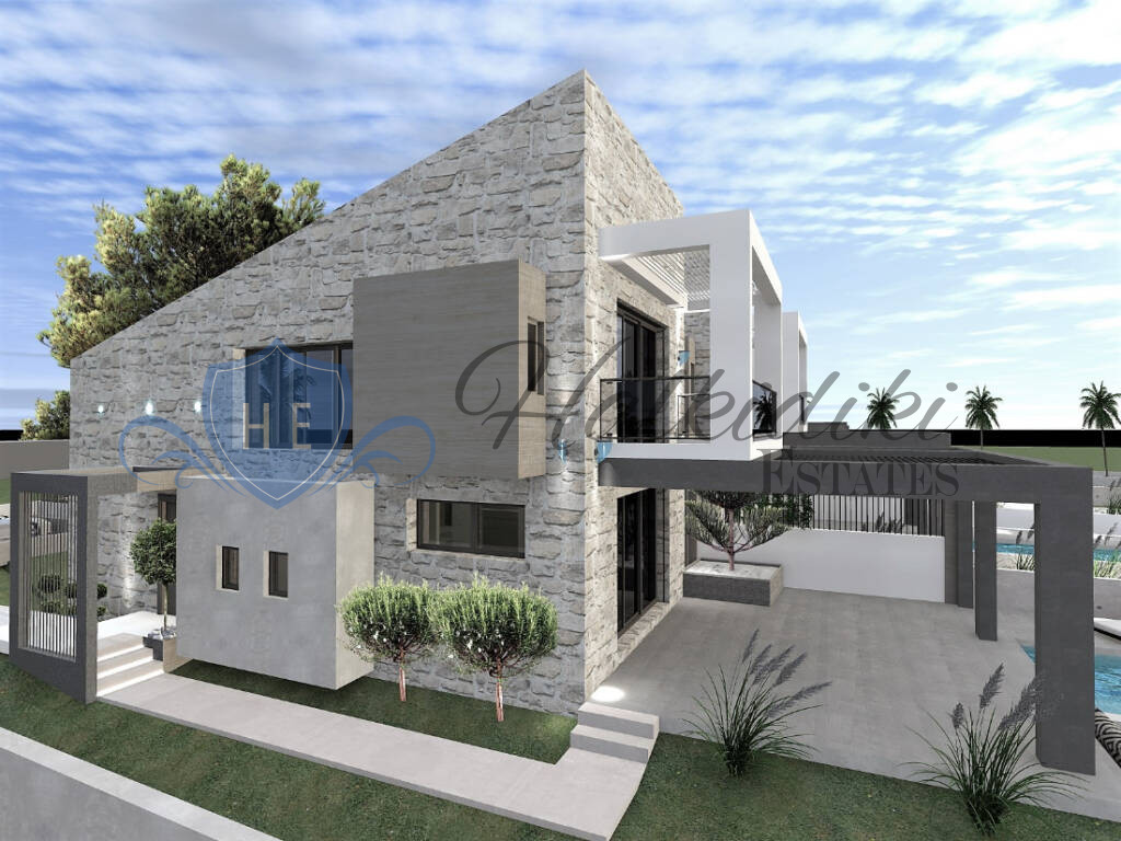 luxury villa for sale kassandra with private pool sea view