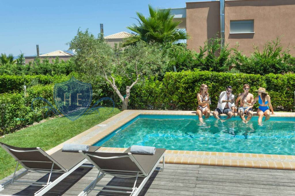 luxury villa 4 bedrooms for sale kassandra with private pool sea view